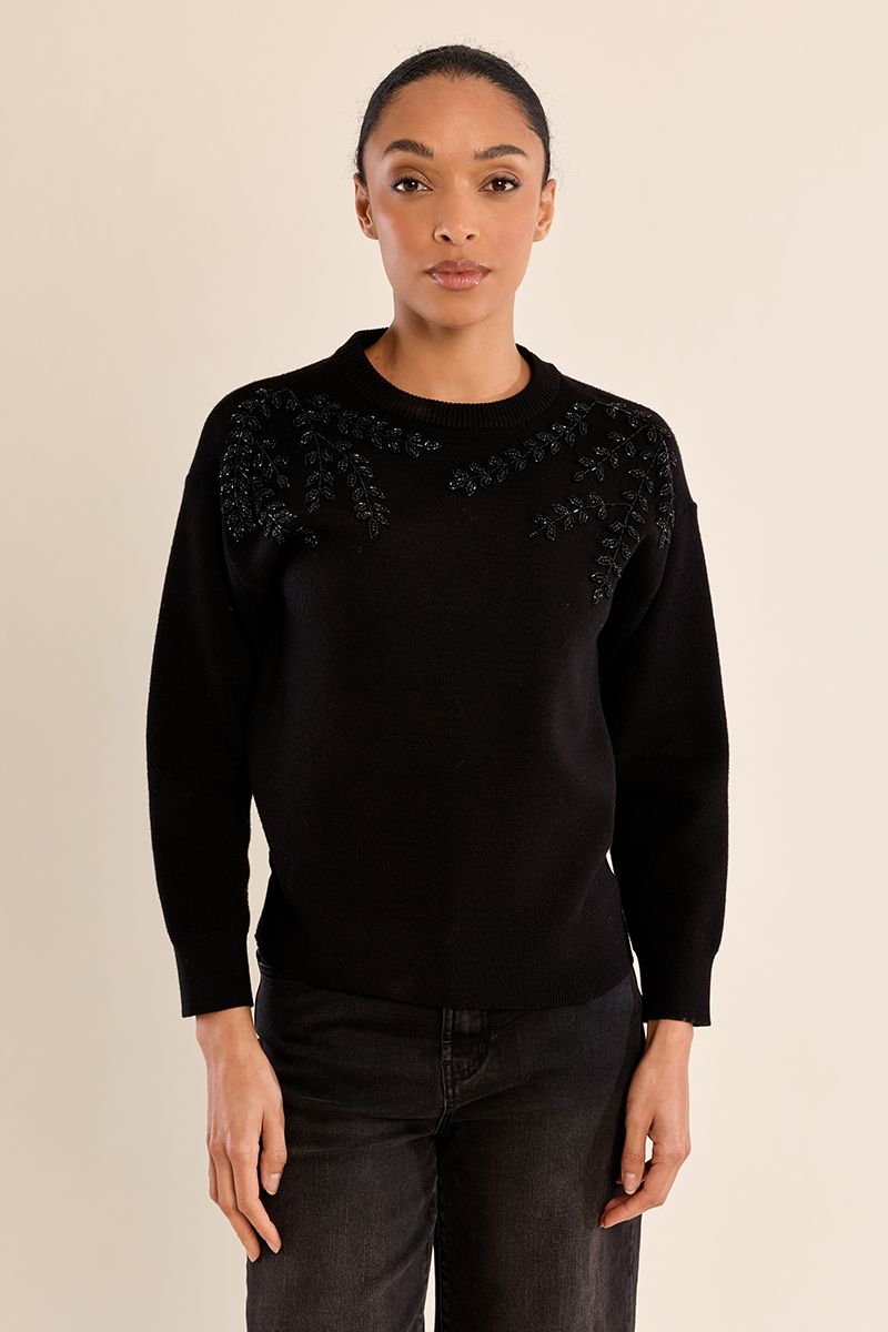 Black Embellished Jumper