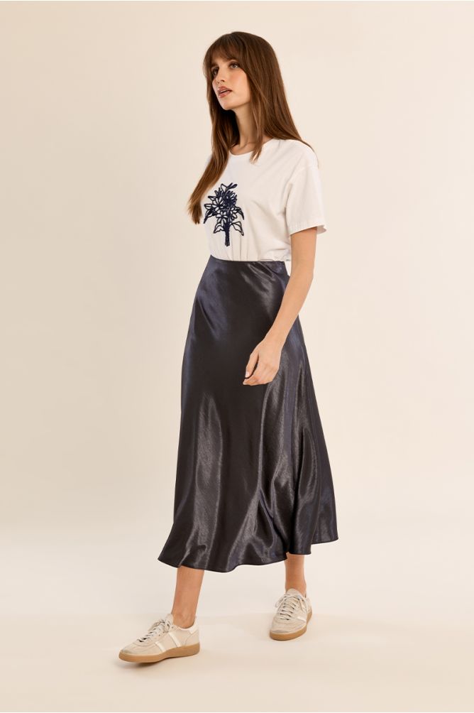 Satin High Waisted Skirt