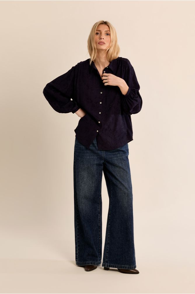 Midnight Blue Blouse