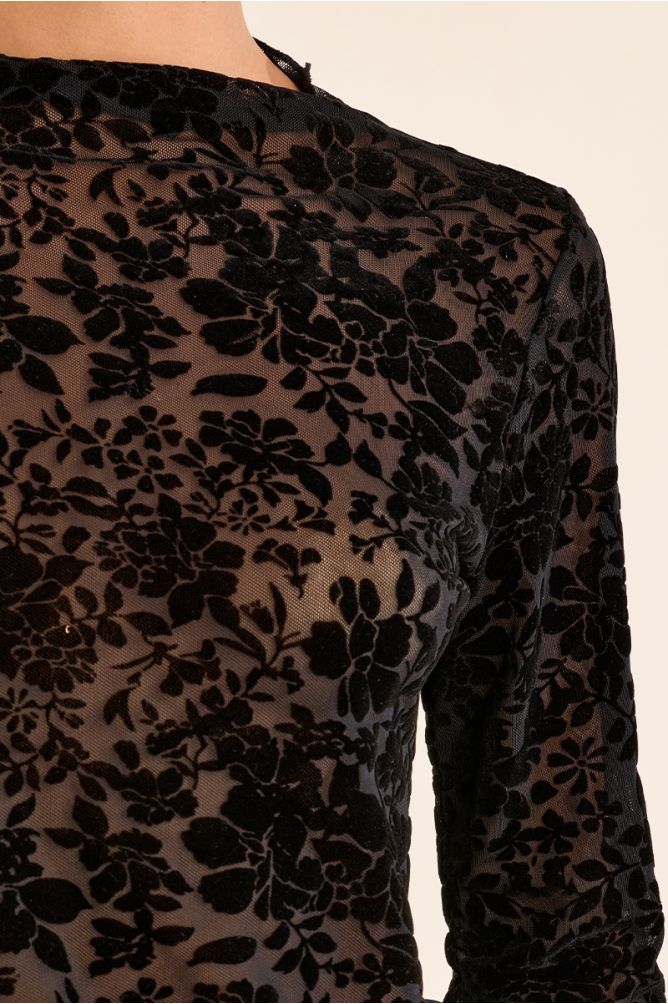 Black Lace Under Sweater