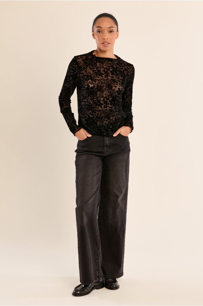 Black Lace Under Sweater