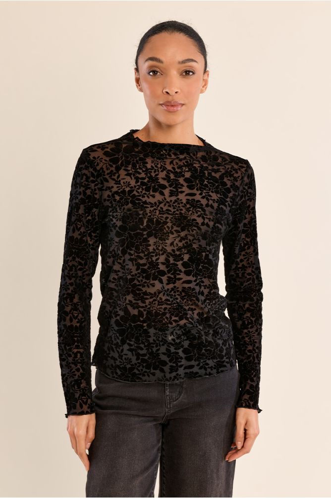 Black Lace Under Sweater