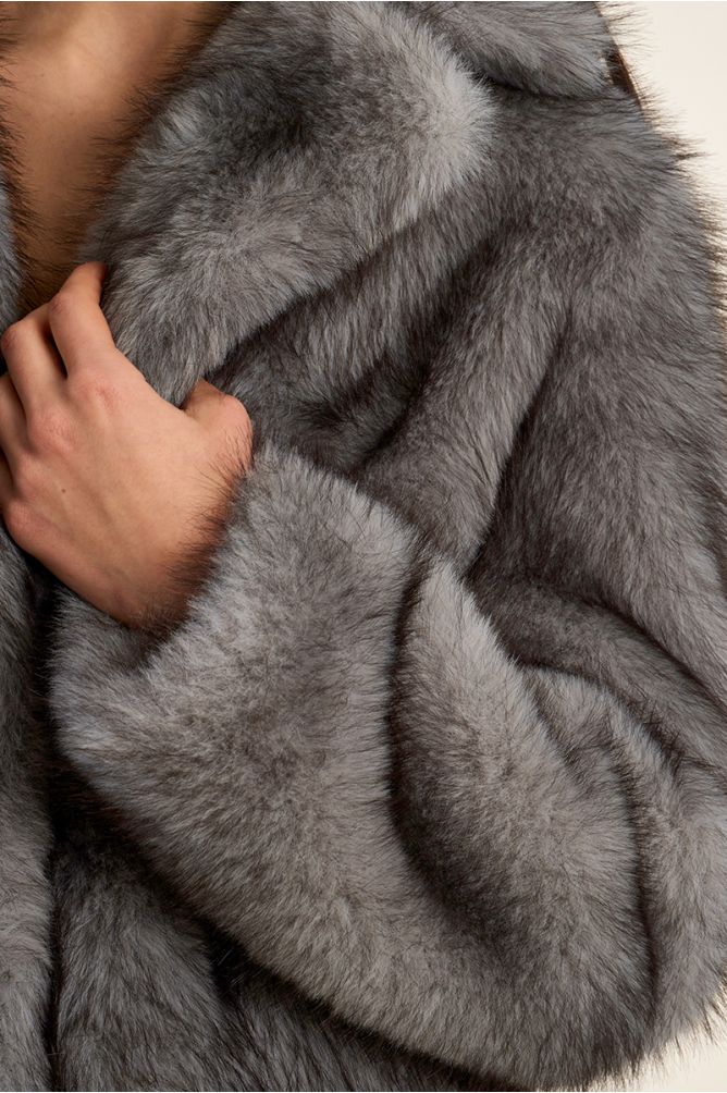 Grey Faux Fur jacket