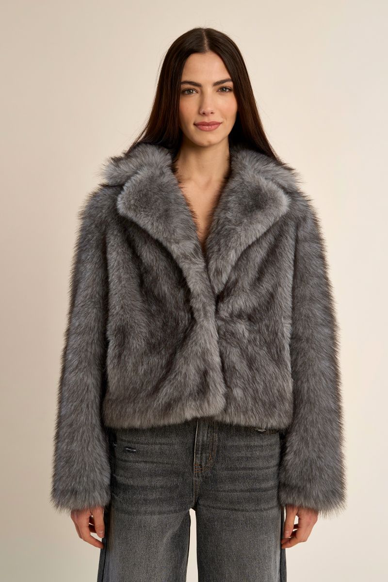 Grey Faux Fur jacket