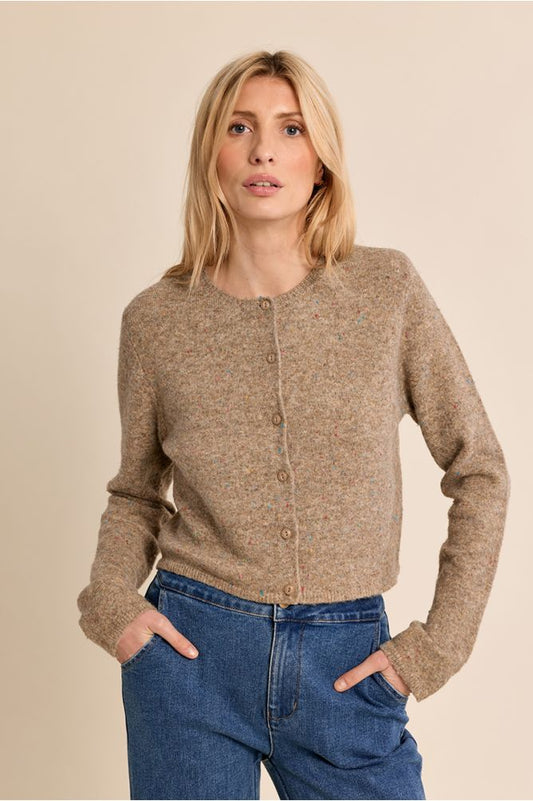Short Camel Cardigan