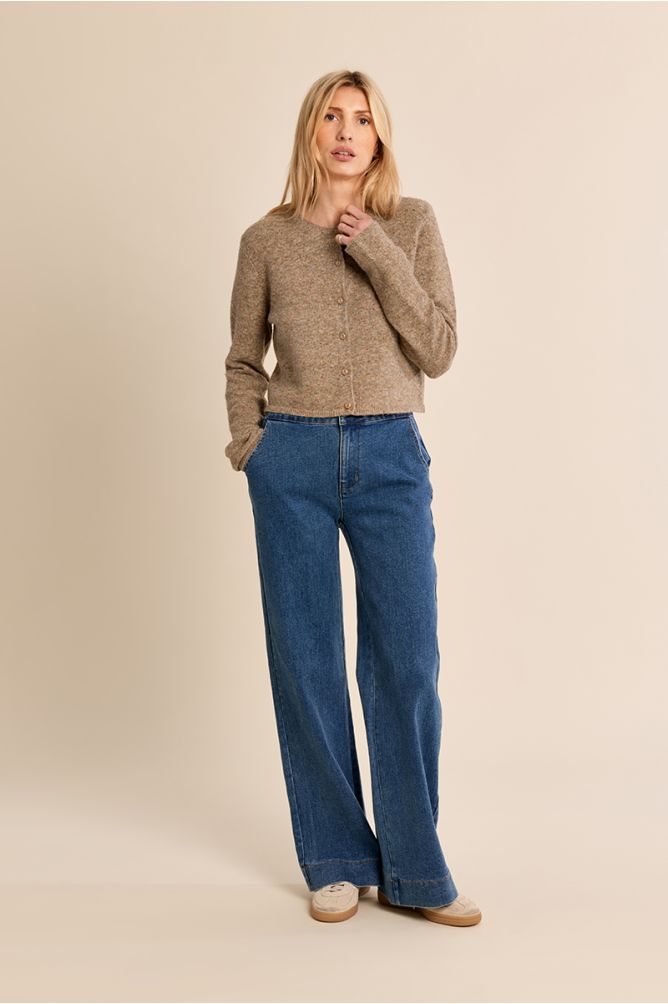 Short Camel Cardigan