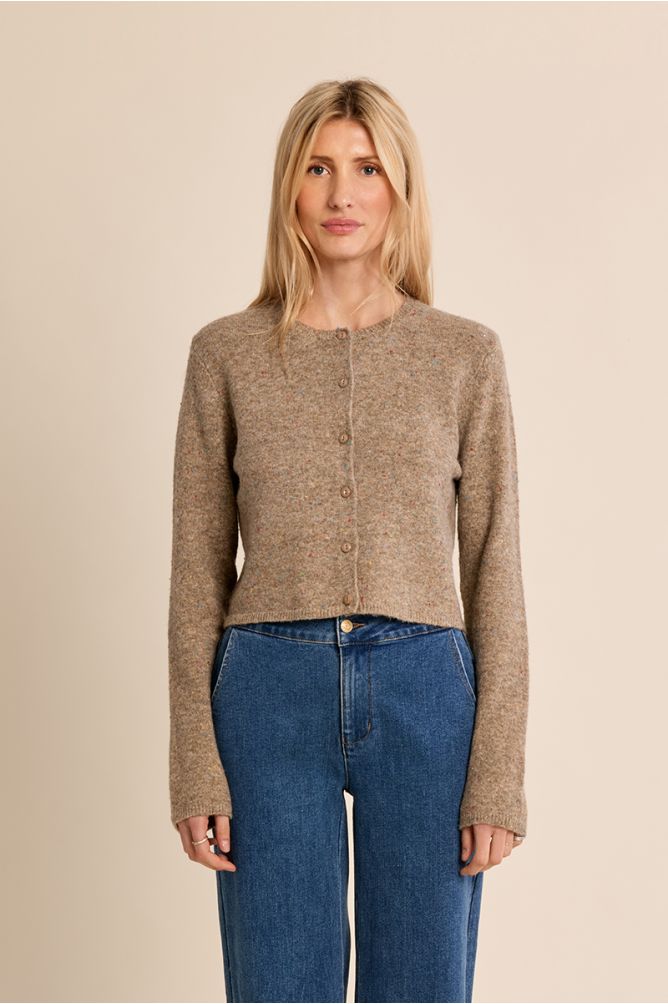 Short Camel Cardigan