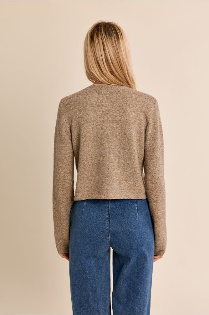 Short Camel Cardigan