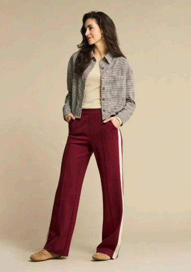 Colette Punta Stripe Trouser - Ruby