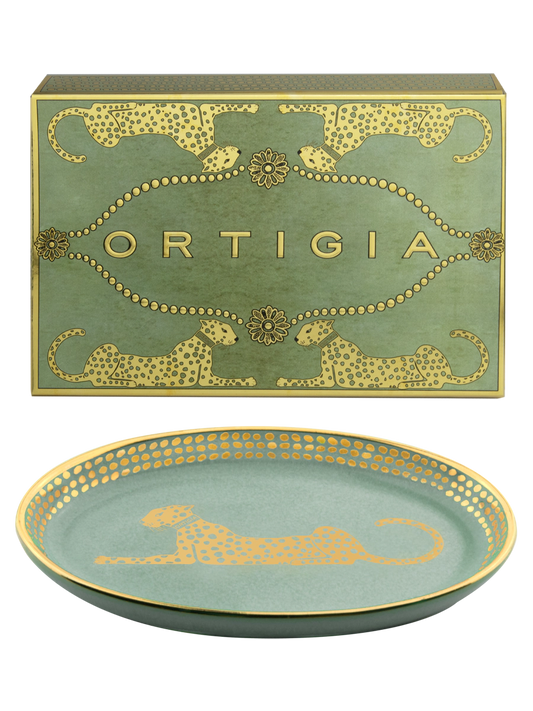 Green Oval Dish