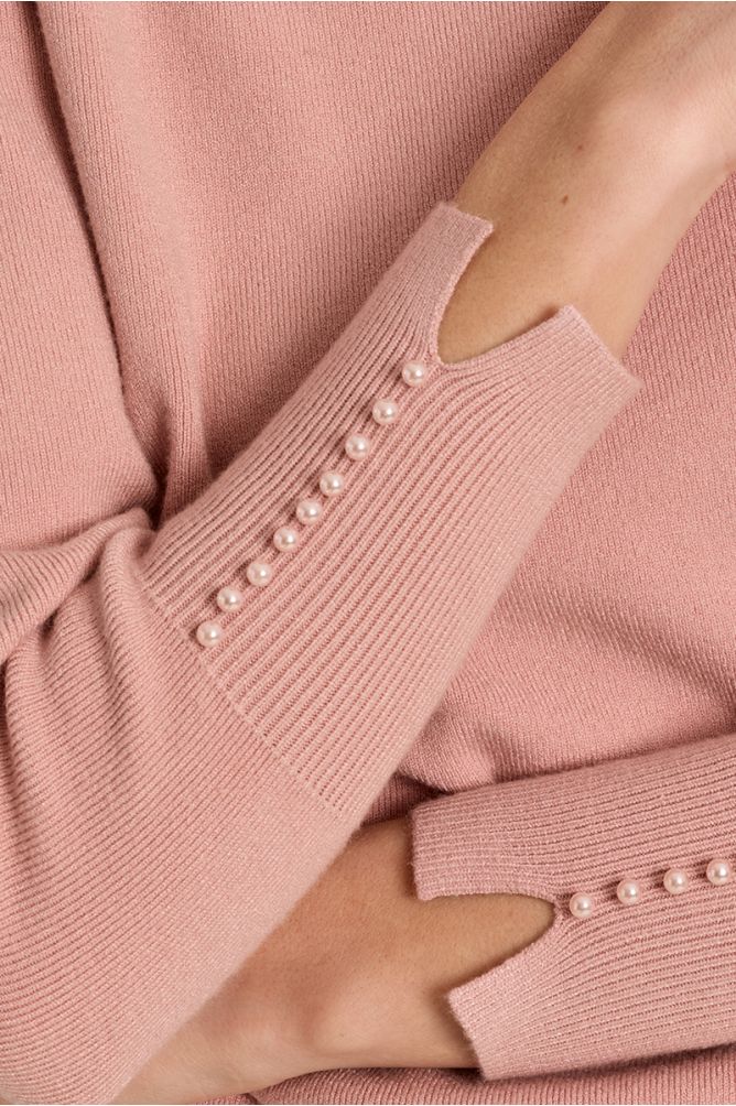 Powder Pink Pearl Knit