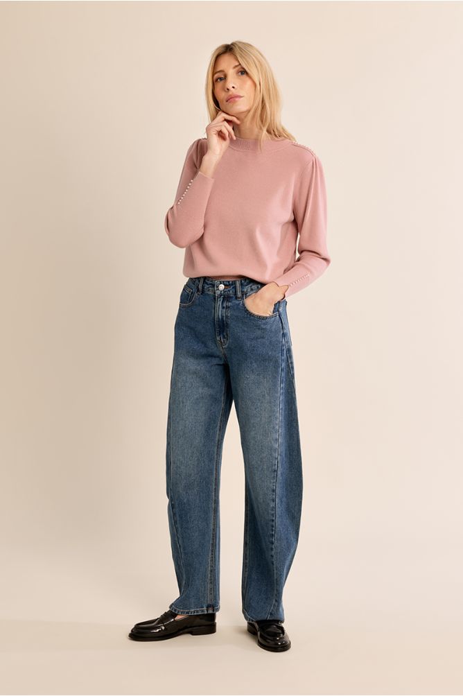 Powder Pink Pearl Knit