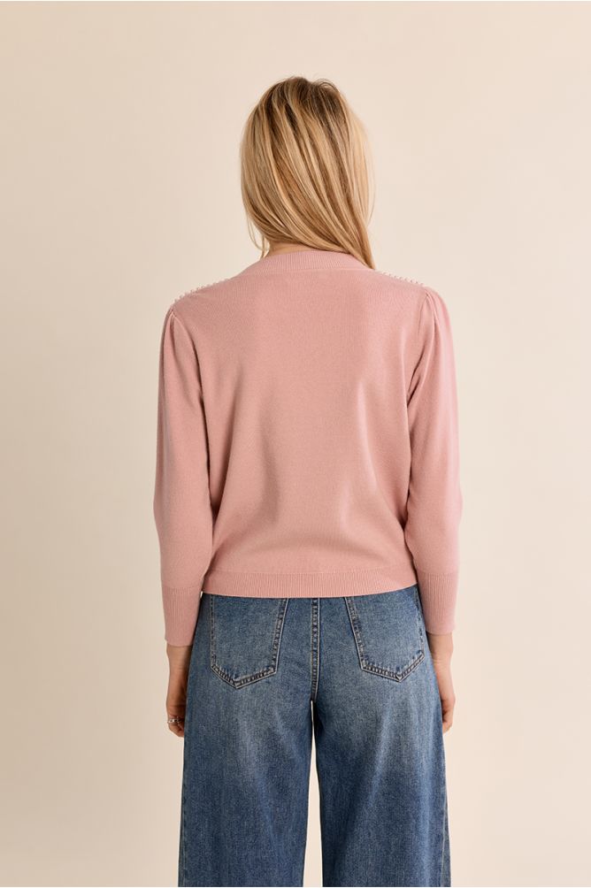 Powder Pink Pearl Knit