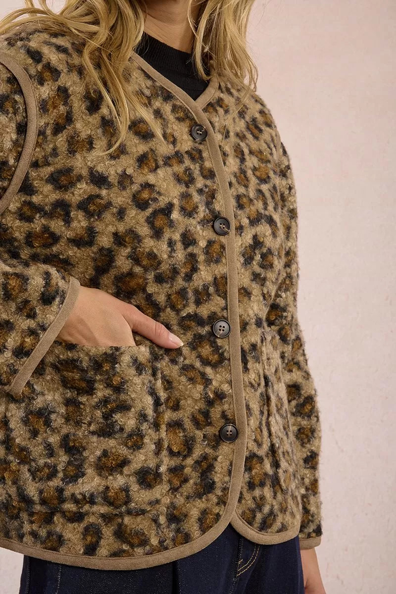 Animal Print Cardigan