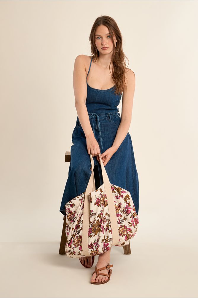 Floral Print Tote Bag