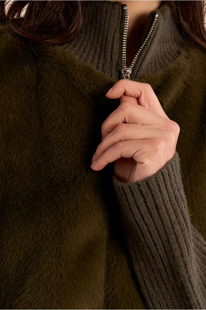 Khaki Cropped Jacket