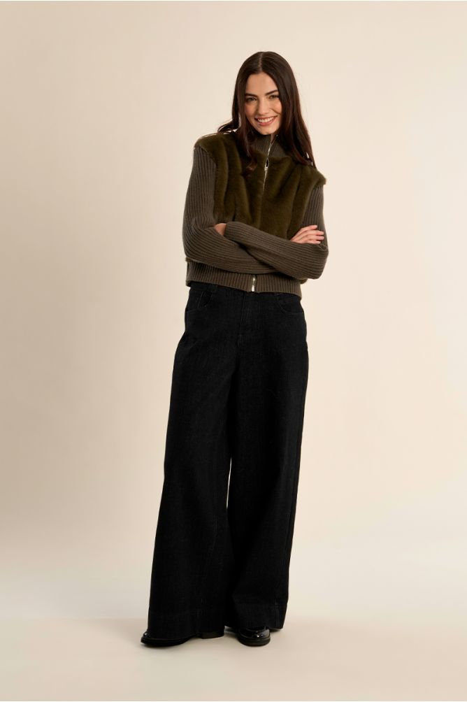 Khaki Cropped Jacket
