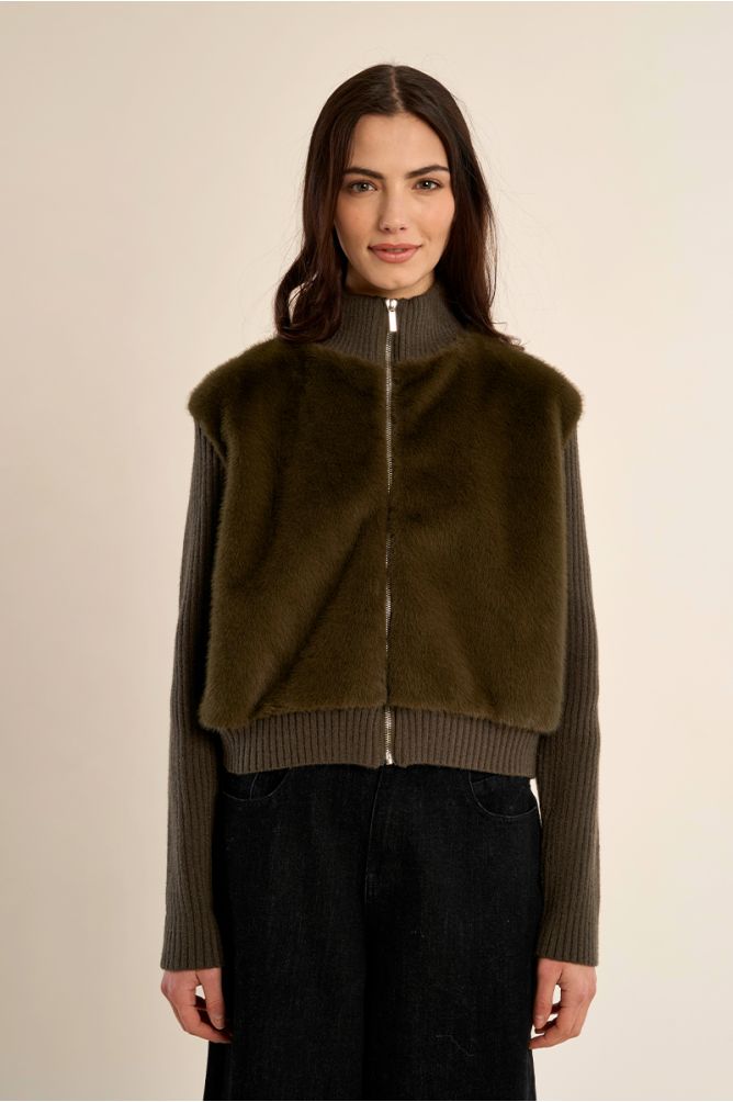 Khaki Cropped Jacket